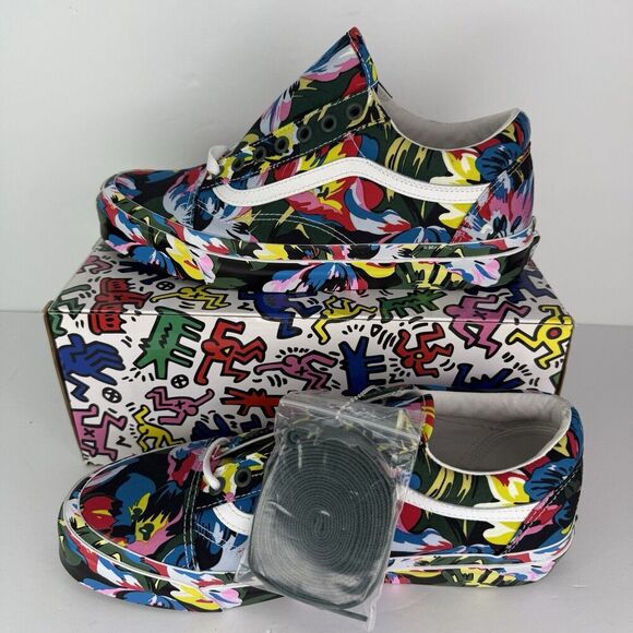 NEW VANS Kenzo x OG Old Skool LX Floral Green True White Men’s Size 9 Rare - Picture 8 of 11